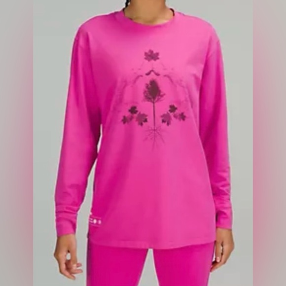 Lululemon pink Nature long sleeve size 12 - Picture 3 of 3